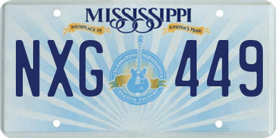 MS license plate NXG449