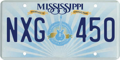 MS license plate NXG450