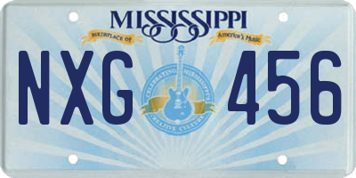 MS license plate NXG456