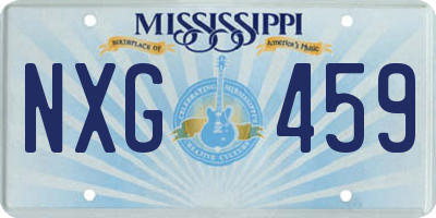 MS license plate NXG459