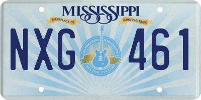 MS license plate NXG461
