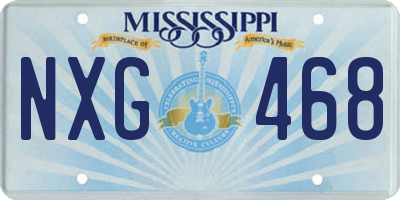 MS license plate NXG468