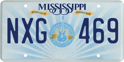 MS license plate NXG469