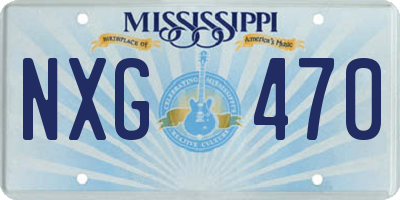 MS license plate NXG470