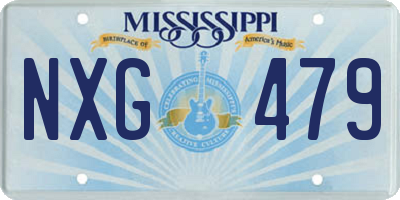 MS license plate NXG479