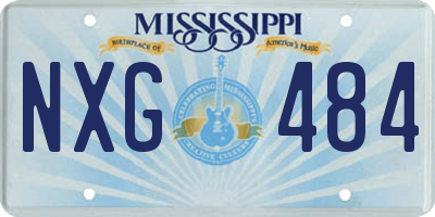 MS license plate NXG484