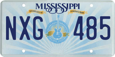 MS license plate NXG485
