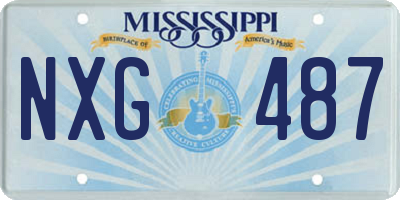 MS license plate NXG487