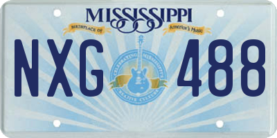 MS license plate NXG488