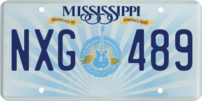 MS license plate NXG489