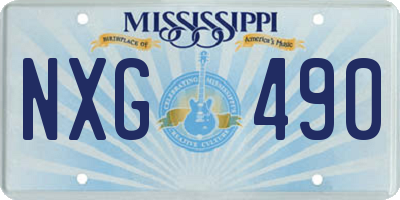 MS license plate NXG490