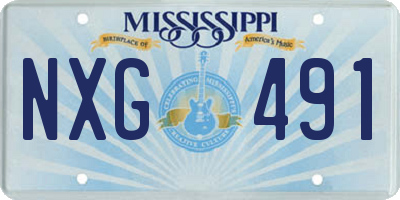 MS license plate NXG491