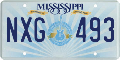 MS license plate NXG493