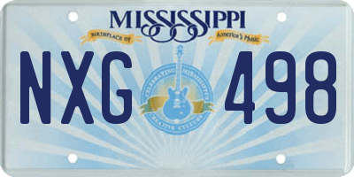 MS license plate NXG498