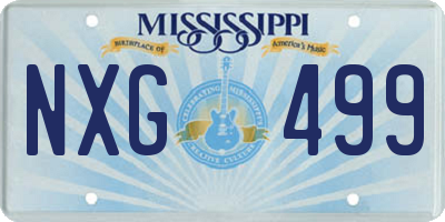 MS license plate NXG499