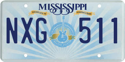 MS license plate NXG511