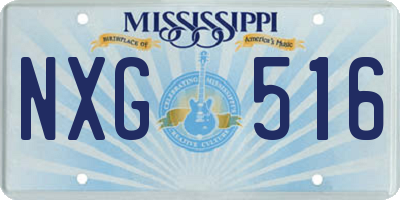 MS license plate NXG516