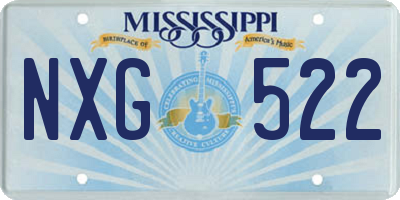 MS license plate NXG522