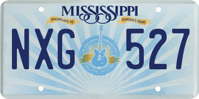 MS license plate NXG527