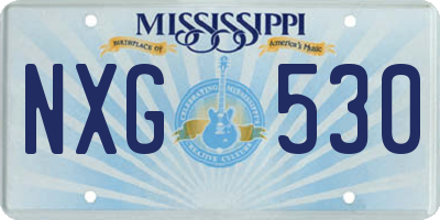 MS license plate NXG530