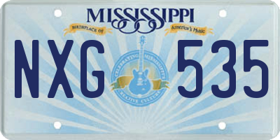 MS license plate NXG535