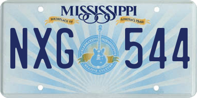 MS license plate NXG544