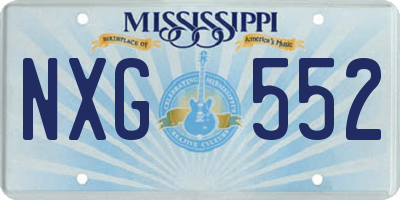 MS license plate NXG552