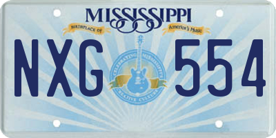MS license plate NXG554