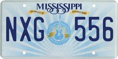 MS license plate NXG556