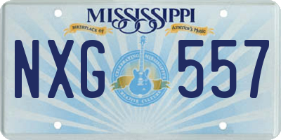 MS license plate NXG557