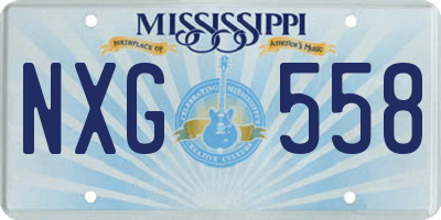 MS license plate NXG558