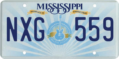 MS license plate NXG559
