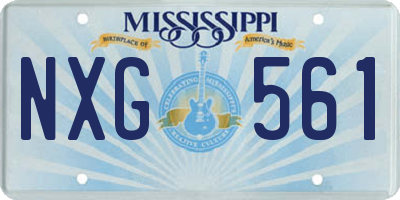 MS license plate NXG561