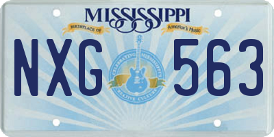 MS license plate NXG563