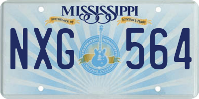 MS license plate NXG564