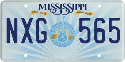 MS license plate NXG565