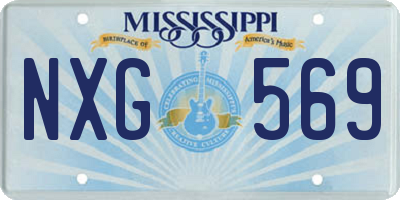 MS license plate NXG569