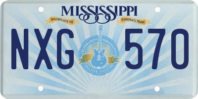 MS license plate NXG570