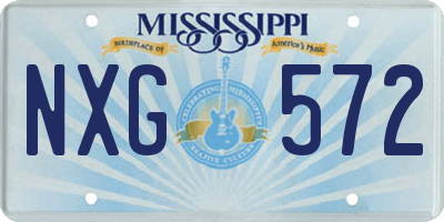 MS license plate NXG572