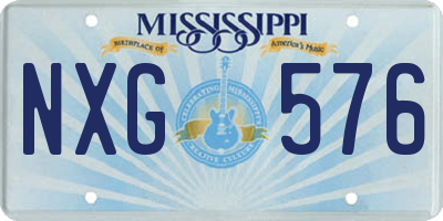 MS license plate NXG576