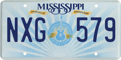 MS license plate NXG579
