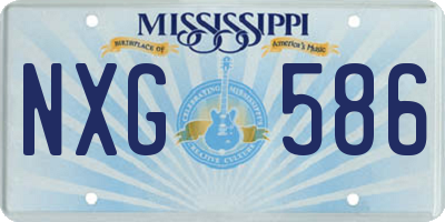 MS license plate NXG586