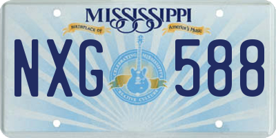 MS license plate NXG588
