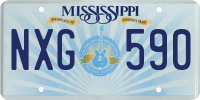 MS license plate NXG590