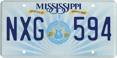 MS license plate NXG594