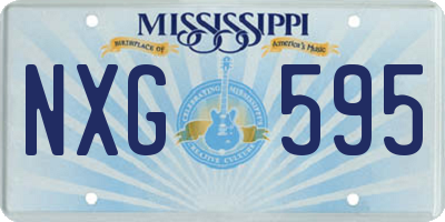MS license plate NXG595