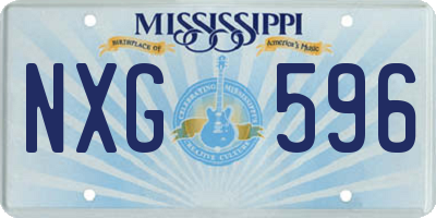 MS license plate NXG596