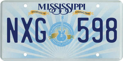 MS license plate NXG598