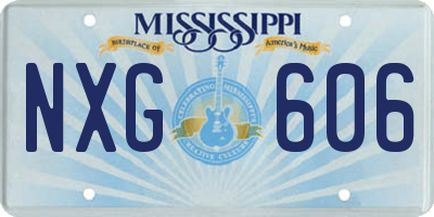 MS license plate NXG606