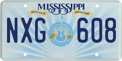 MS license plate NXG608